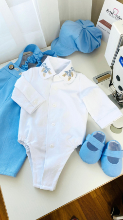 Costumas Botez brodat frunze de maslin [1]