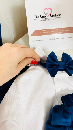 Costumas Botez Elias bleumarin cu aripi [6]