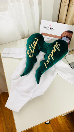 Costumas Botez Elias verde cu aripi [4]