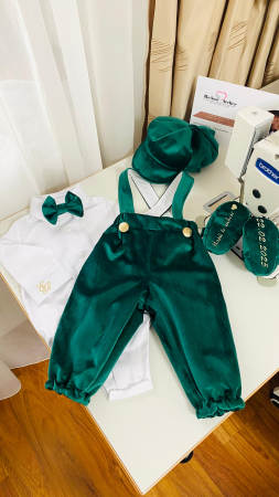 Costumas Botez Elias verde cu aripi [3]