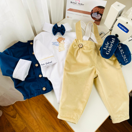 Costumase Catifea - Costumas Botez Ingeras brodat si personalizat