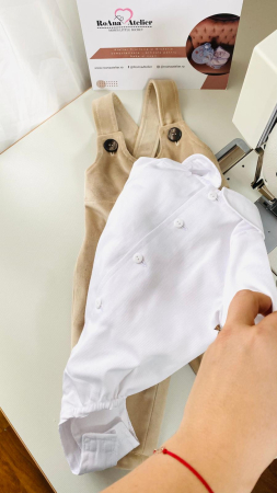 Costumas Botez Theodor catifea bej [8]