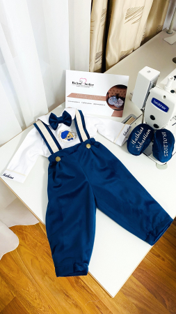 Costumase Catifea - Costumas Botez Ursulet brodat si personalizat