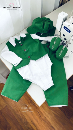 Costumas Luca Verde din bumbac