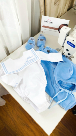 Costumas Marinar Bleu catifea personalizat [1]