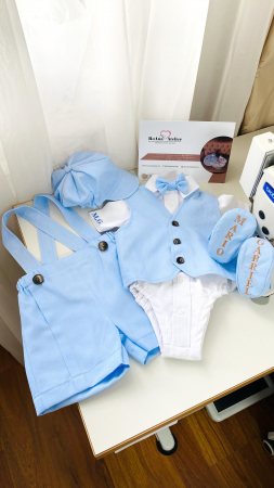 Costumase Bumbac - Costumas Matei personalizat din bumbac bleu