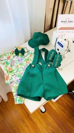 Costumas Safari verde smarald