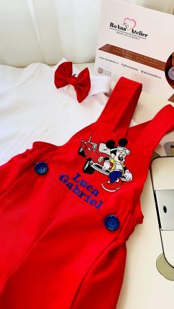Costumas vara cu salopeta rosie Mickey [2]