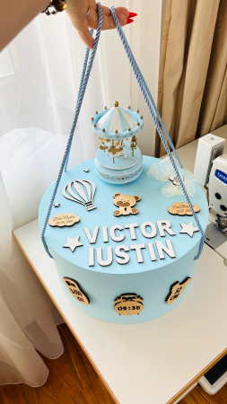 Cutie Trusou Bleu Ursulet cu datele nasterii [2]