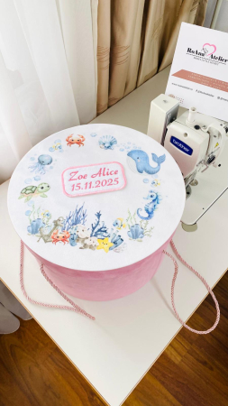 Cutie Trusou Catifea Roz Tematica Marina [1]