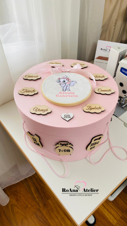 Cutii Trusou Botez - Cutie Trusou Pisica Marie cu datele nasterii
