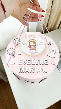 Cutie Trusou Roz Fetita Ingeras personalizata [1]