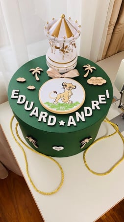 Cutii Trusou Botez - Cutie Trusou Verde Simba Carusel