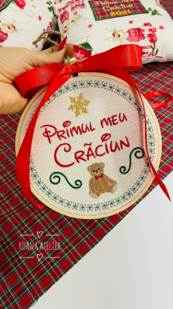 Cadouri Bebe - Decoratiune Gherghef Primul meu Craciun