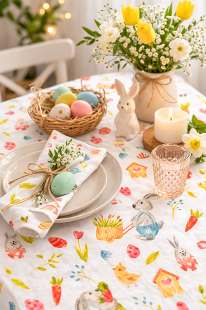 Fete de Masa - Fata de masa cu iepurasi Paste