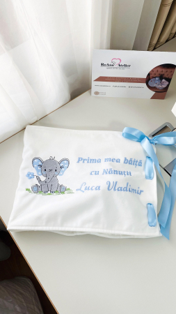 Kit Prima mea Baita Elefantel Bleu personalizat