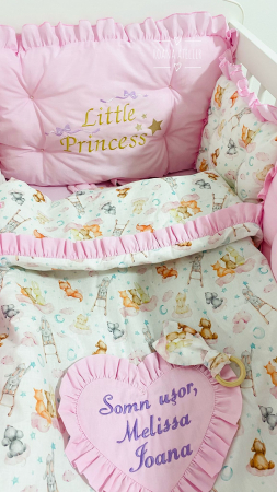 Set lenjerie de patut Fairy Tale Roz [3]