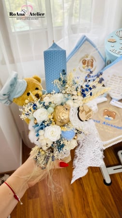Lumanari Botez - Lumanare Botez Blue Bear