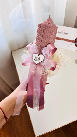 Lumanare Botez Lila cu gherghef Zana Fluturas [1]