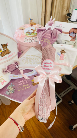 Botez - Lumanare Botez Lila simpla