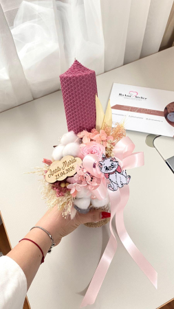 Lumanari Botez - Lumanare Botez Pisica Marie Mica