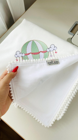 Paturica bebe alba Balon [1]