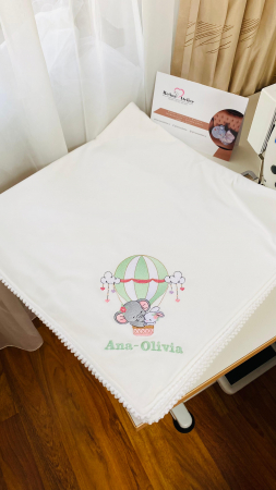 Paturica bebe alba Balon [2]