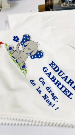 Paturica bebe alba Elefantel [1]