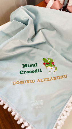 Paturici Bebelusi - Paturica Bebe Crocodil