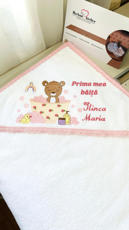 Prosop cu capison Prima mea Baita Ursulet personalizat