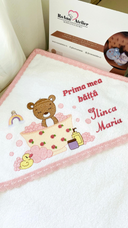 Prosop cu capison Prima mea Baita Ursulet personalizat [1]