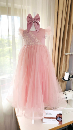 Rochie Nicole lunga roz