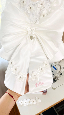 Rochita alba Sophia cu funda supradimensionata [2]