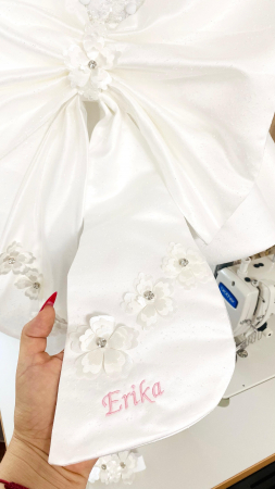 Rochita alba Sophia cu funda supradimensionata [3]