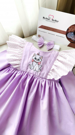 Rochita lila cu body Marie si maneci lungi [1]