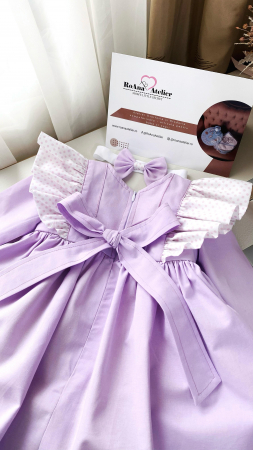 Rochita lila cu body Marie si maneci lungi [3]