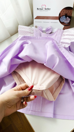 Rochita lila cu body Marie si maneci lungi [2]