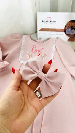 Rochita One roz cu flori bumbac [3]