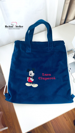 Saculet Mickey din catifea