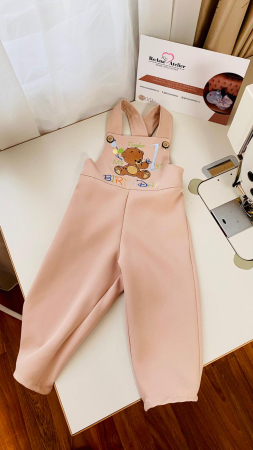 Costumase - Salopeta Bej Ursulet My First Birthday