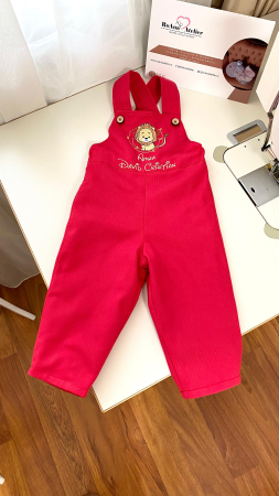 Costumase - Salopeta Leut rosie personalizata