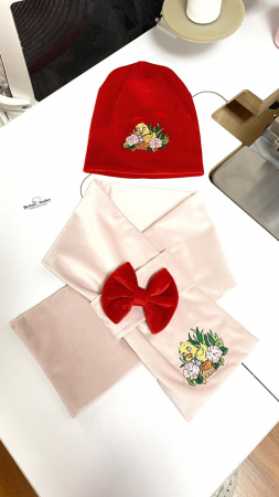 Fulare si fesuri - Set fular si fes fetite Puisor