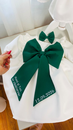 Set Rochita alba Linda cu funda verde personalizata [1]