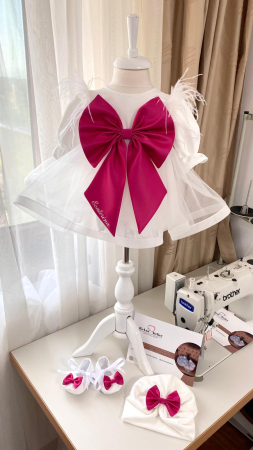 Rochite Botez - Set Rochita Botez Amedea Alba cu Fucshia