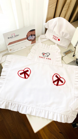 Sorturi personalizate - Set Sort si Boneta bucatar pentru copii personalizat
