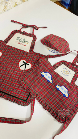Sorturi personalizate - Set sorturi Mama Fiu in carouri personalizate
