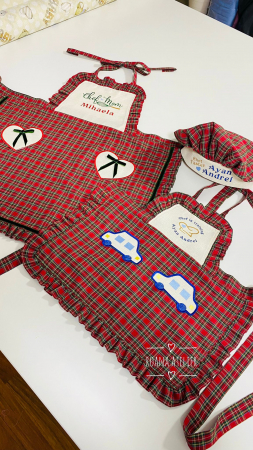 Set sorturi Mama Fiu in carouri personalizate [1]