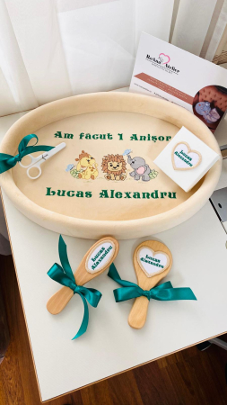 Set Tavita Mot Bej Personalizata Safari [1]