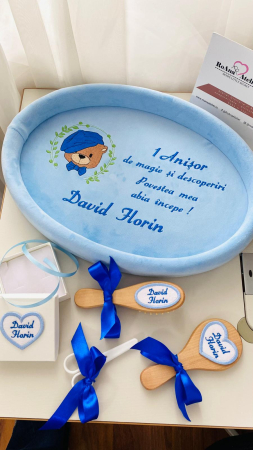 Set Tavita Mot Bleu Personalizata Ursulet 1 Anisor [1]
