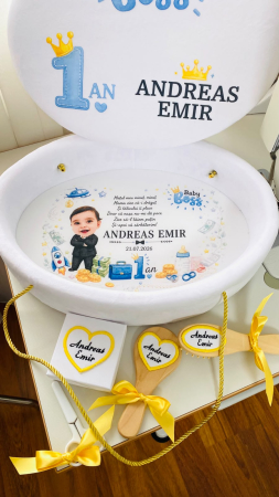 Set Tavita Mot Cu Capac Alba Baby Boss Personalizata [2]